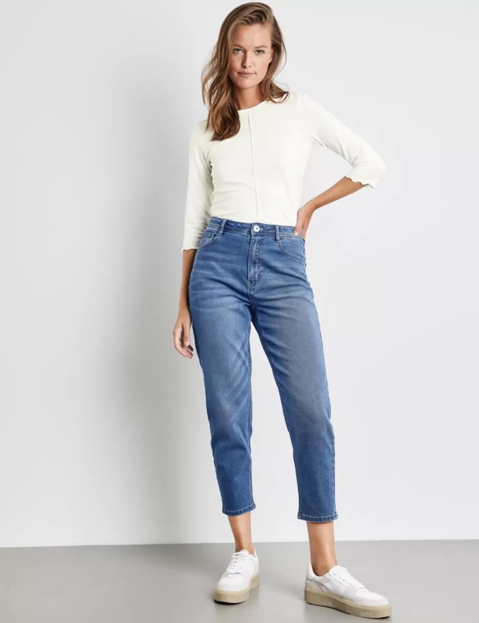 Jeans>TAIFUN 3/4-Jeans Met Casual Mom Fit