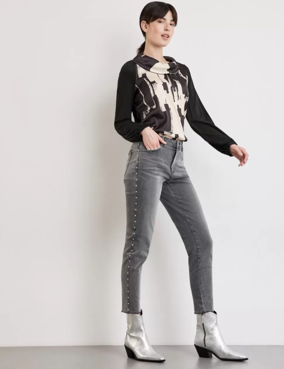 Jeans>TAIFUN 7/8-Jeans Met Studs