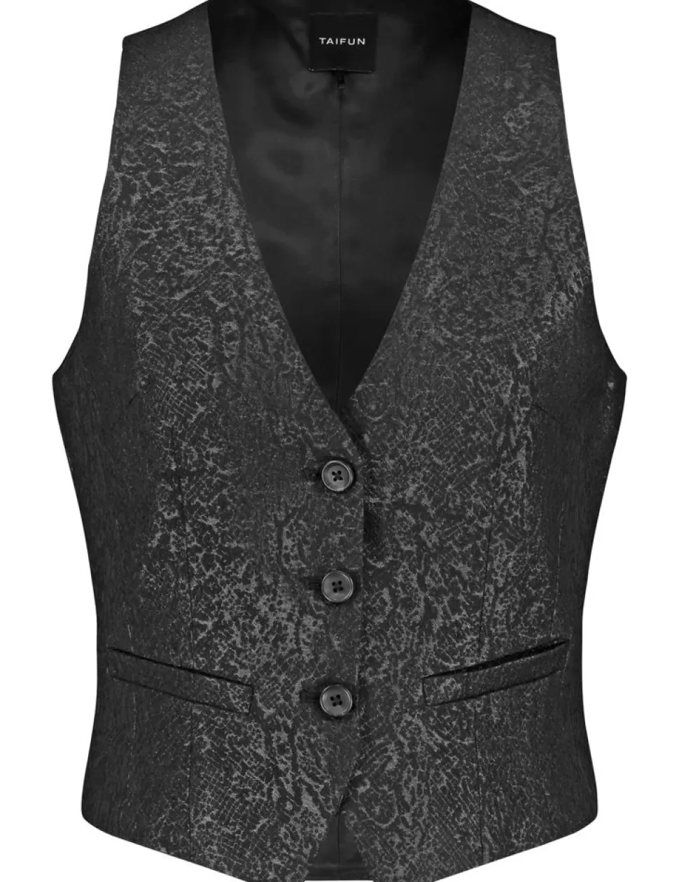 Elegante Blazers>TAIFUN Accentuerend Gilet Van Glanzend Jacquard