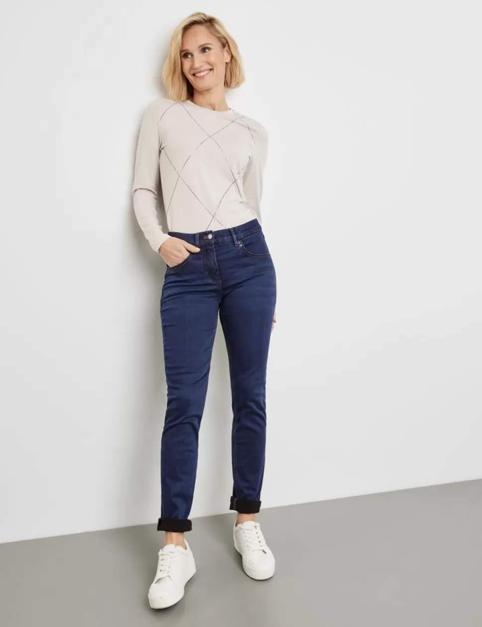 Jeans>GERRY WEBER Best4Me 5-Pocket-Jeans Met Slim Fit