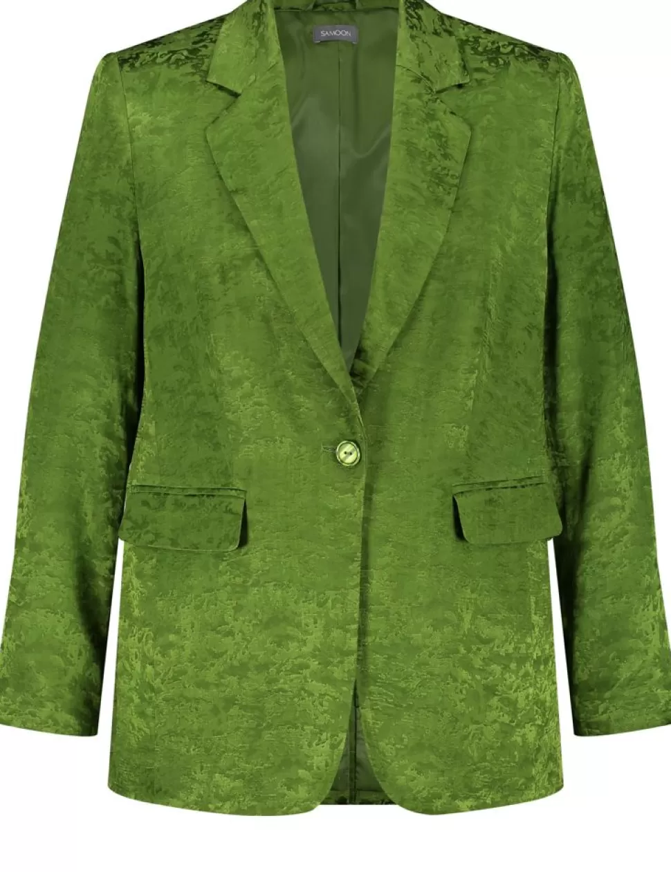 Elegante Blazers>SAMOON Blazer Van Glanzende Jacquardstof