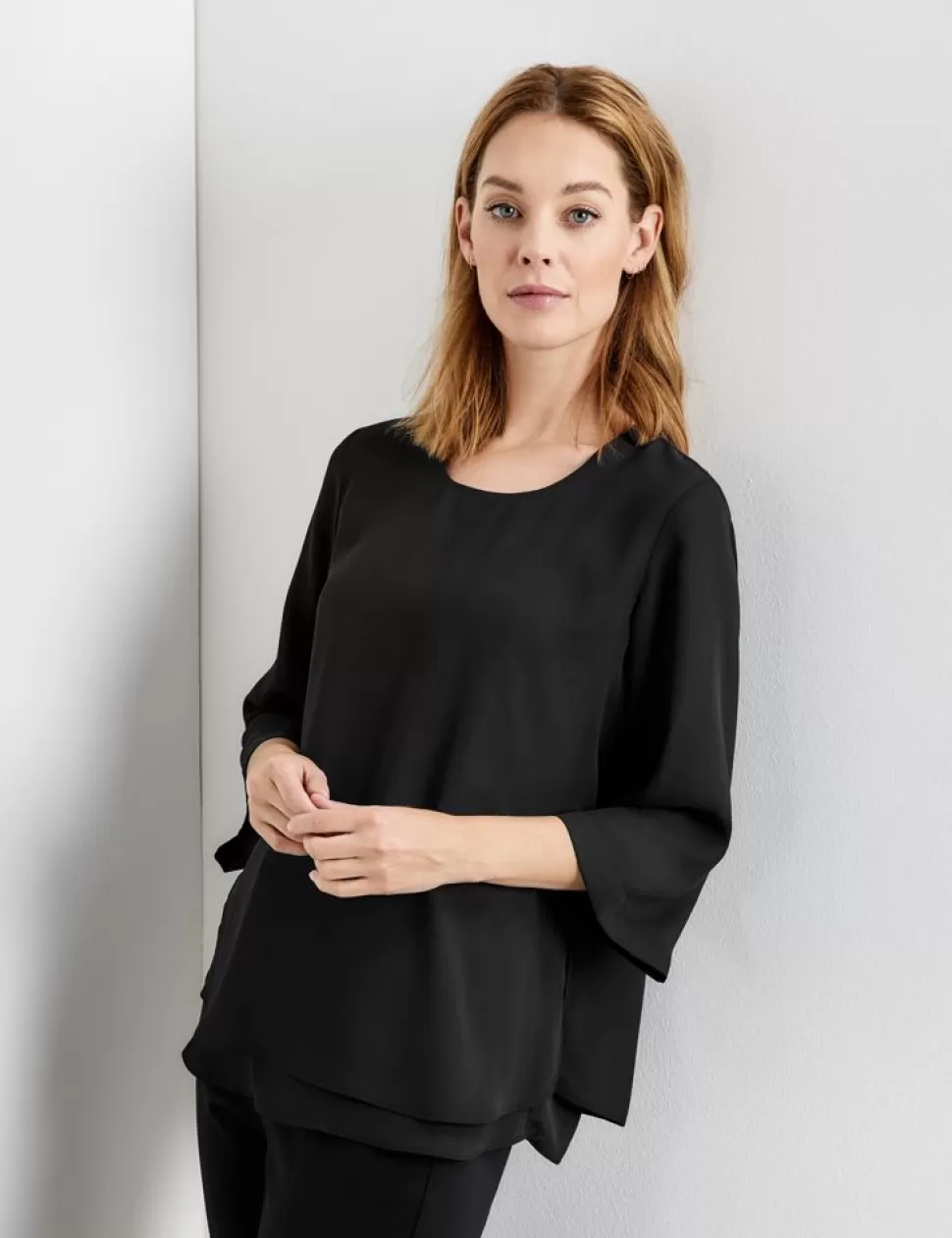 Feestelijke Blouses>GERRY WEBER Blouse Met 3/4-Mouwen En Laagjeslook