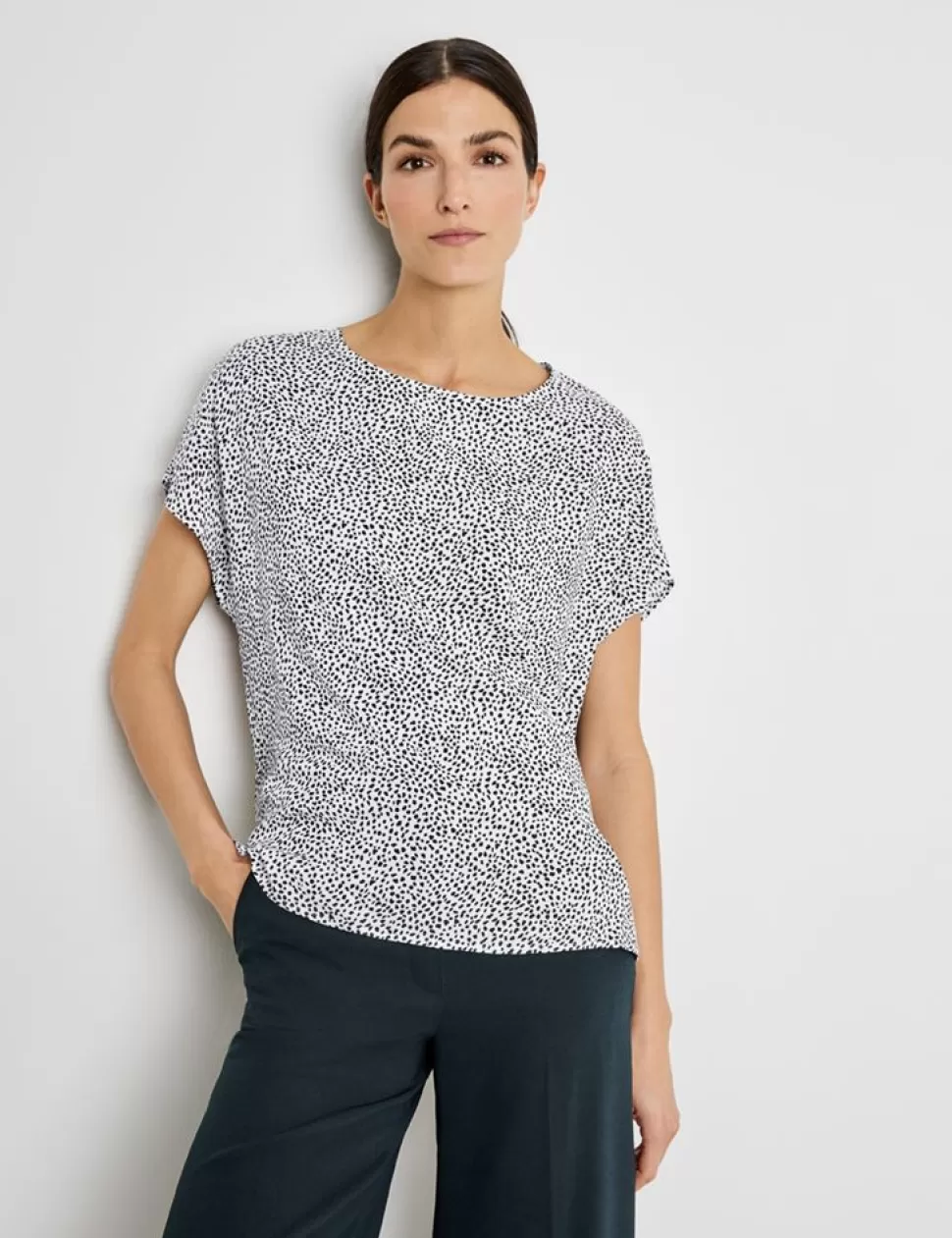 Shirts>GERRY WEBER Blouse Met Fijn Motief Ecovero