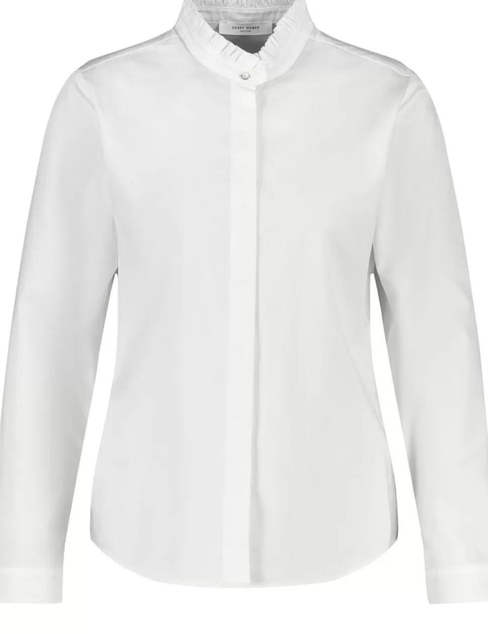 Feestelijke Blouses>GERRY WEBER Blouse Met Gerimpelde Opstaande Kraag