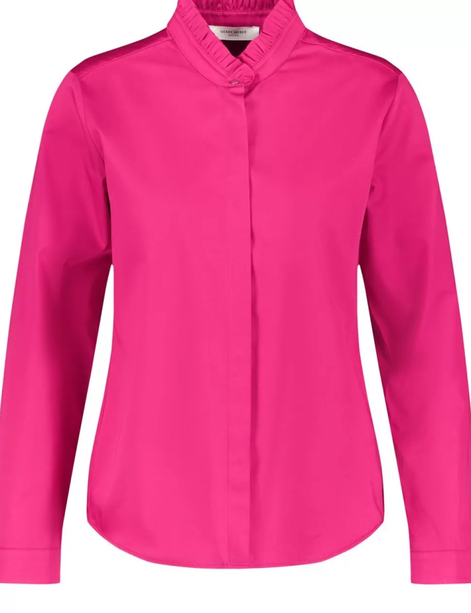 Feestelijke Blouses>GERRY WEBER Blouse Met Gerimpelde Opstaande Kraag