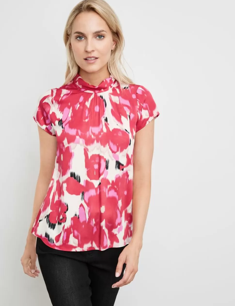 Feestelijke Blouses>TAIFUN Blouse Met Korte Mouwen