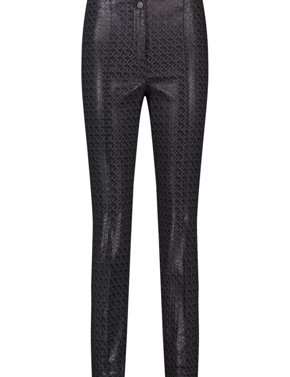 Elegante Broeken>GERRY WEBER Broek Met Glanzende Finish, Slim Fit