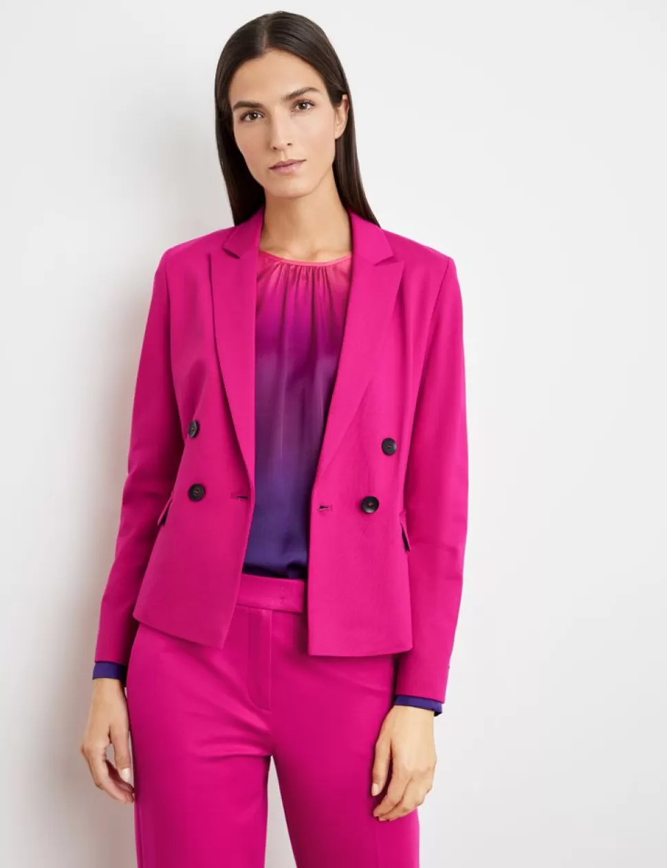 Elegante Blazers>GERRY WEBER Elegante Blazer Met Dubbele Knoopsluiting