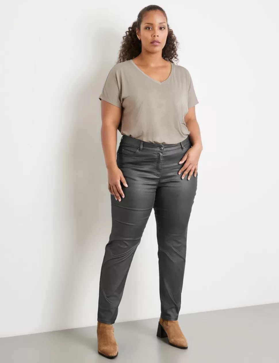 Jeans>SAMOON Fijn Glanzende 5-Pocket-Jeans Betty