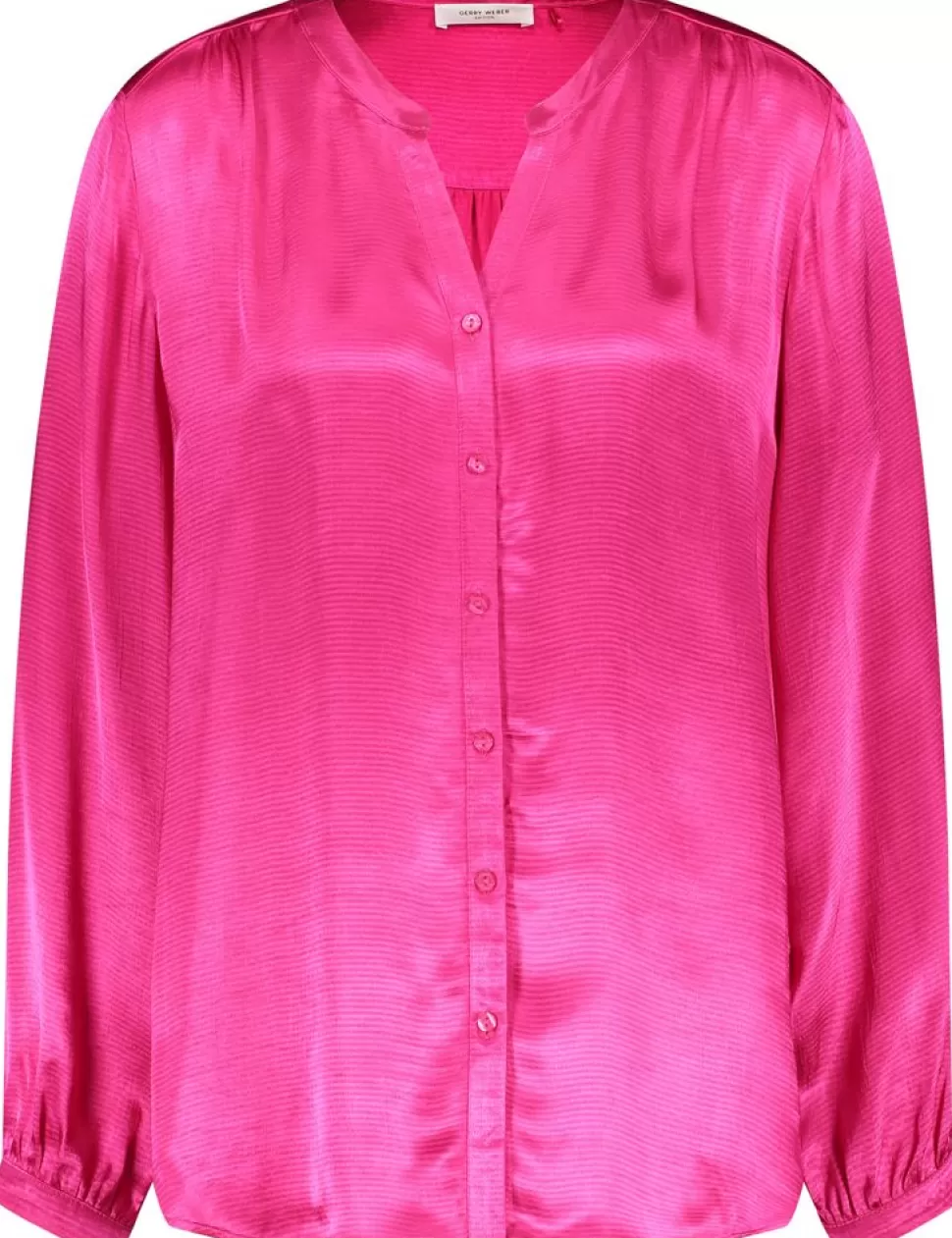 Feestelijke Blouses>GERRY WEBER Gesatineerde Blouse Met Afgeronde Zoom