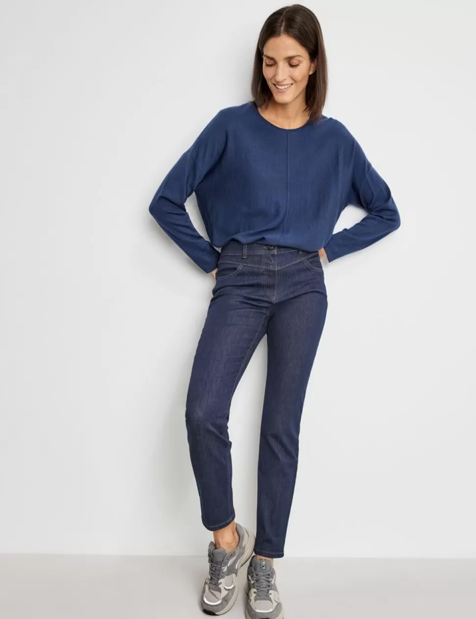 Jeans>GERRY WEBER Jeans Met Contrastnaden