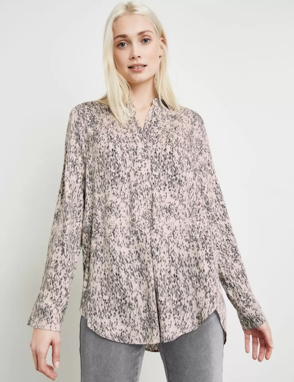 Feestelijke Blouses>TAIFUN Matglanzende Satijnen Blouse