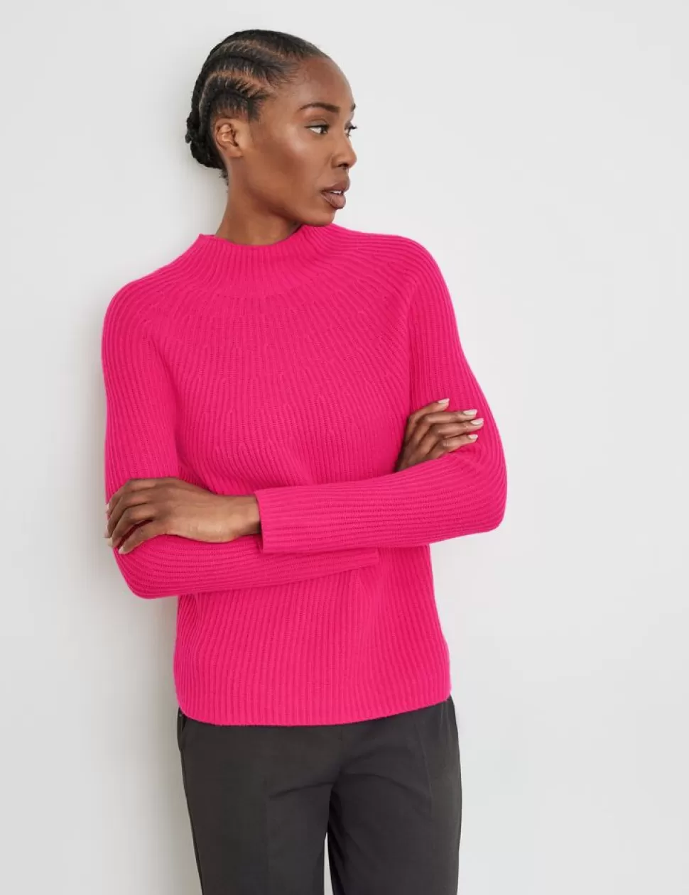 Truien>GERRY WEBER Ribgebreide Trui Met Turtleneck En Kasjmier