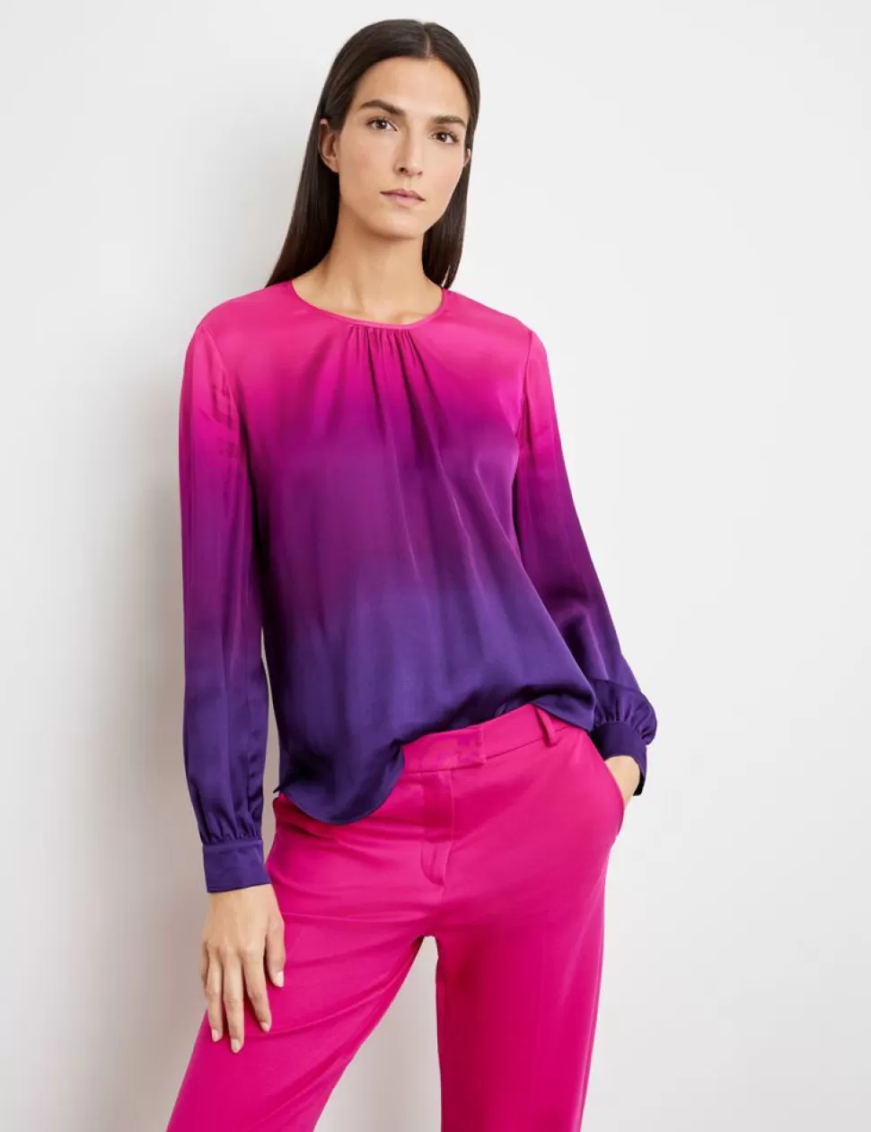 Feestelijke Blouses>GERRY WEBER Soepele Blouse Met Kleurverloop