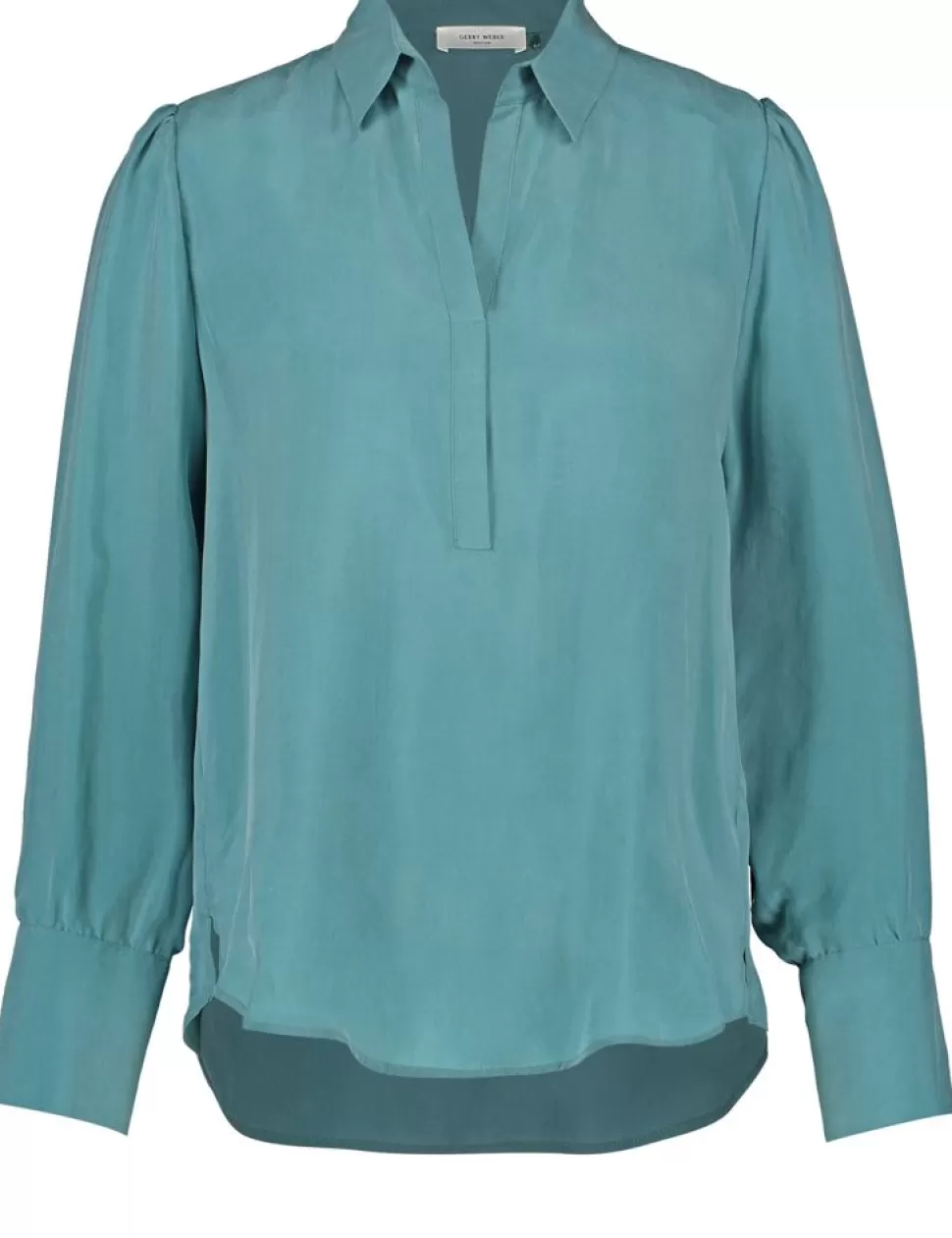 Feestelijke Blouses>GERRY WEBER Soepele Blouse Met Langer Achterpand En Zijsplitten