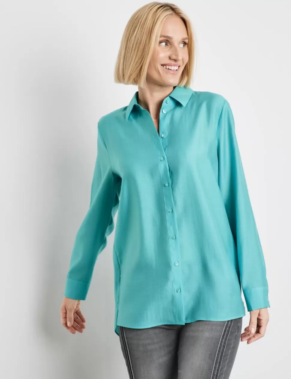 Klassieke Blouses>GERRY WEBER Soepele Blouse Met Zoomsplitten