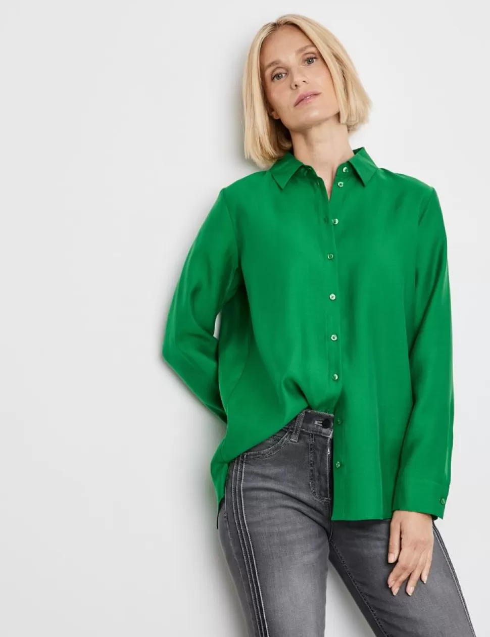 Klassieke Blouses>GERRY WEBER Soepele Blouse Met Zoomsplitten