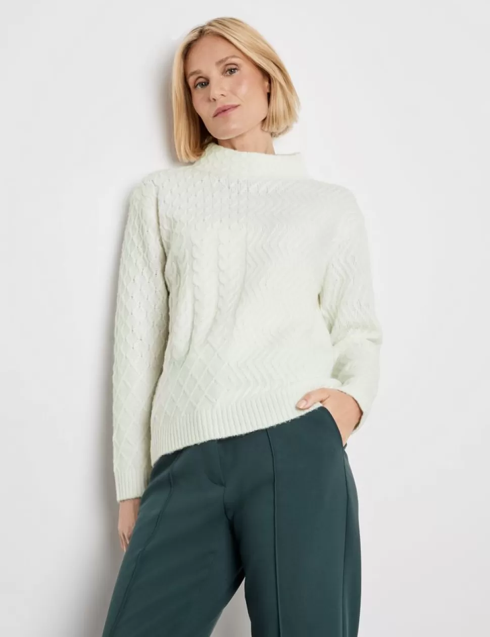 Truien>GERRY WEBER Trui Met Turtleneck En Diverse Breisels